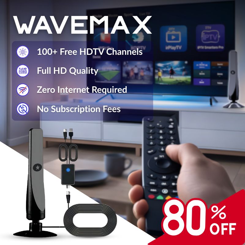 WaveMax - 100+ TV Channels, No Monthly Fees